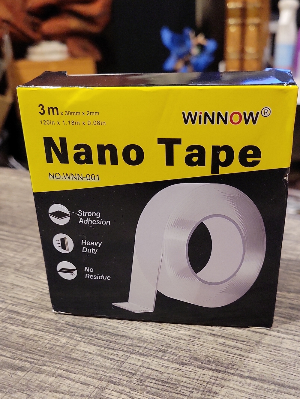 Nano Double Sided Mounting Tape,NWT, 120 In.long.
